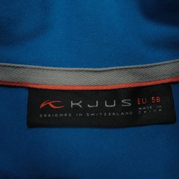 KJUS‎ Pullover Mens Large Blue Cell Block Half Zip Performance Golf - Picture 3 of 11